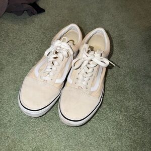 Vans Cream and White Women's Sneakers